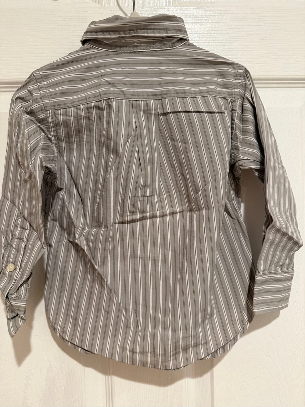 Lot of 2 Polo Ralph Lauren Toddler Button Down Shirts 2T Gray Striped & Solid